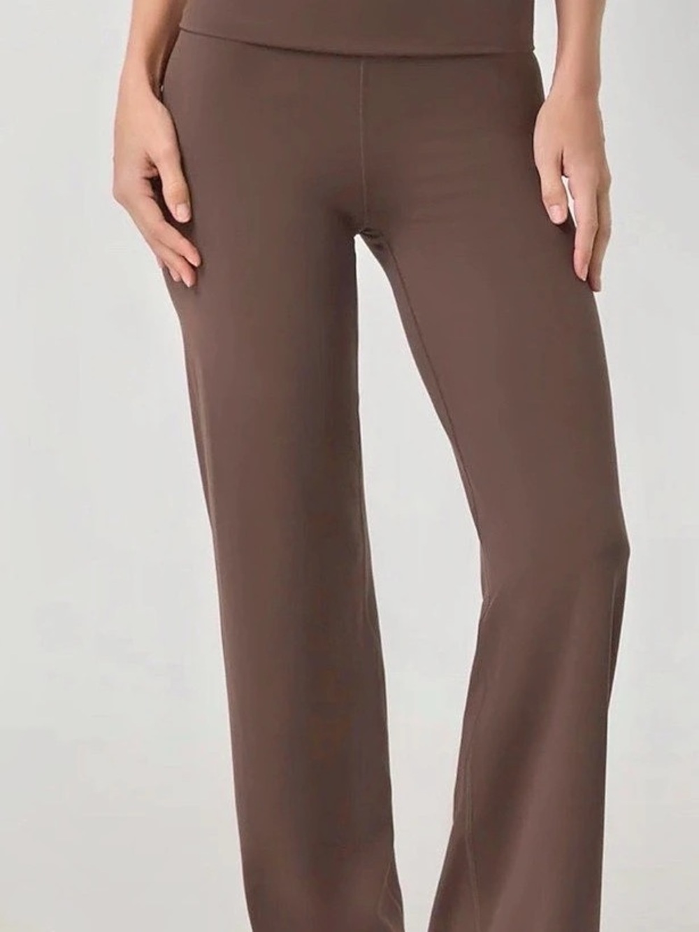 vuori All The Form Foldover Pant Java Brown Flare, medium